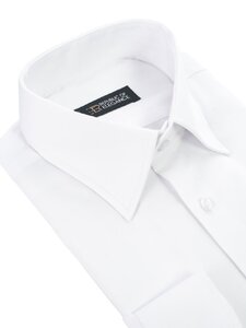 Biała koszula męska szyta na miarę 80% bawełna